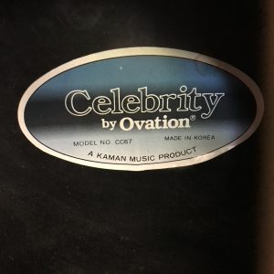 Rare Ovation Celebrity CC67 Electro Acoustic 1981 Guitar Korea Tobacco Burst