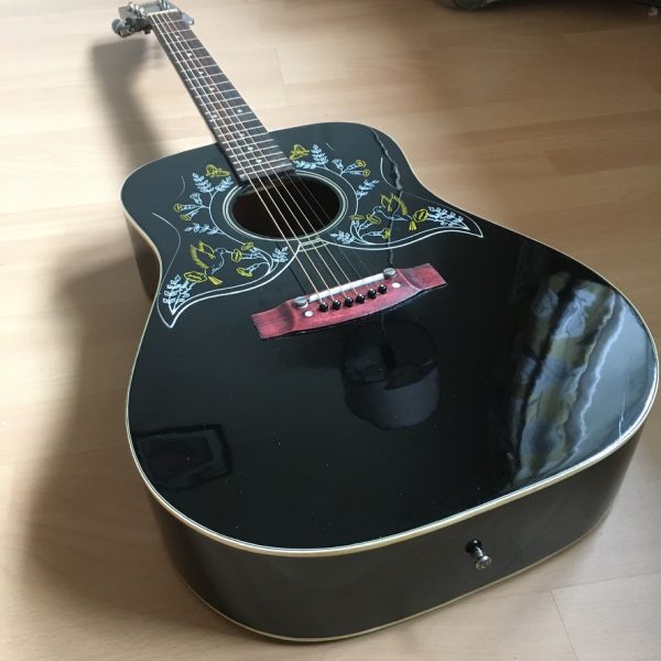 Eros Blackbird 1960s 70s Rare Acoustic Guitar Korea 6 string Hummingbird