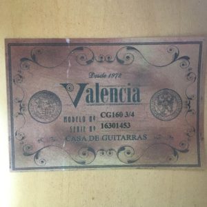 Guitar Valencia CG-160 3/4 Size Classical Acoustic