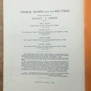 Holst: The Hymn of Jesus from Apocryphal Acts of St. John for two choruses, semi-chorus and full orchestra, op 37 (1919)