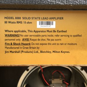 Marshall Valvestate 80V Model 8080