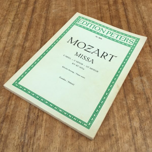 Mozart Missa C Minor Piano Score Edition Peters