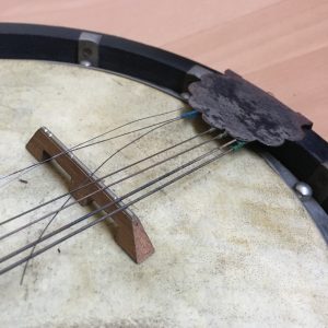 Vintage Dulcetta London Mandolin Banjo, Banjolin with faux crocodile skin hard case
