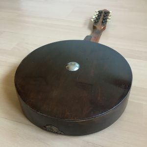 Vintage Dulcetta London Mandolin Banjo, Banjolin with faux crocodile skin hard case