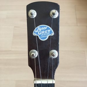 John Grey & Sons 5-String Banjo with Case. Blue logo