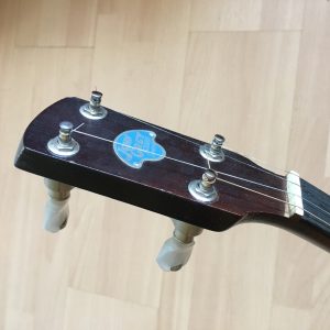 John Grey & Sons 5-String Banjo with Case. Blue logo