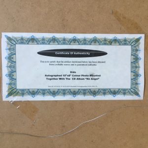 Dido No Angel signed photograph and CD