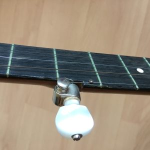 John Grey & Sons 5-String Banjo with Case. Blue logo