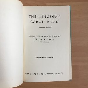 Kingsway Carol Book Harmony Edition Evans Brothers Ltd