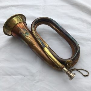 Bugle Henry Potter & Co Charing Cross London Copper & Brass, Unicorn Badge