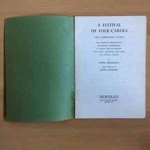 A Festival of Folk-Carols The Christmas Story 1960 Novello