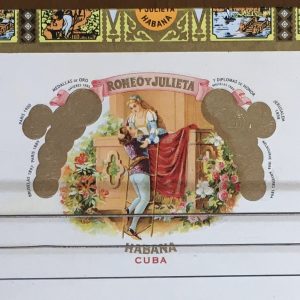 Cigar Box guitar Romeo and Juliet balcony scene detail
