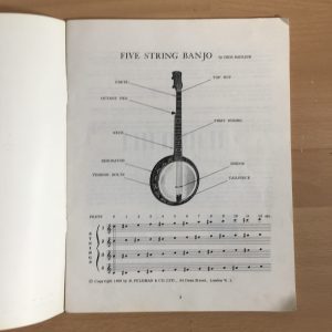 Five String Banjo Easy Diagram Method 1969 by Dick Sadleir