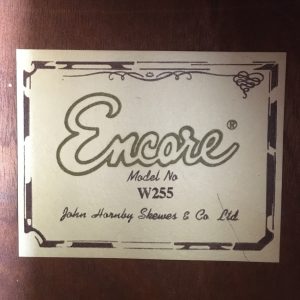 Encore W255 Acoustic 6 String Guitar 1980s Made in Korea