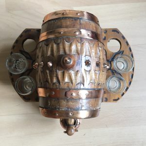 Musical Barrel with Glasses Swiss Musical Movement Made in Spain