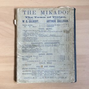 Gilbert and Sullivan: The Mikado Vocal Score Chappell 1895