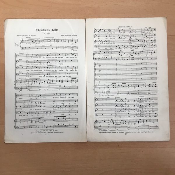 Christmas Bells Carol Pearson & Gaul by Novello 1894