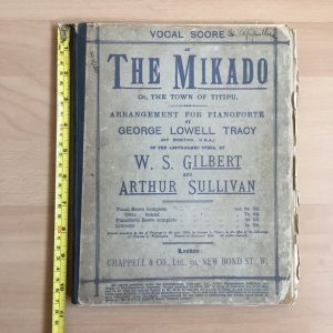 Gilbert and Sullivan: The Mikado Vocal Score Chappell 1895