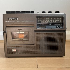 Alternative view of Sony CF-310L Radio Cassette Player Early 1970s