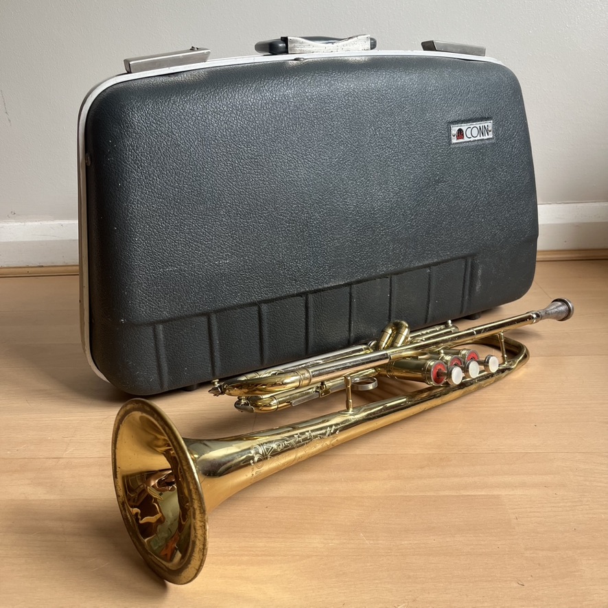 1968 Conn Director Trumpet Shooting Stars USA Original Case Olds 7c mouthpiece