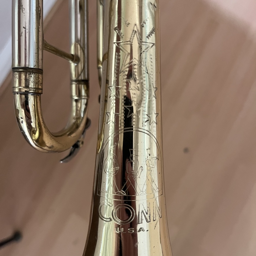 1968 Conn Director Trumpet Shooting Stars USA Original Case Olds 7c mouthpiece