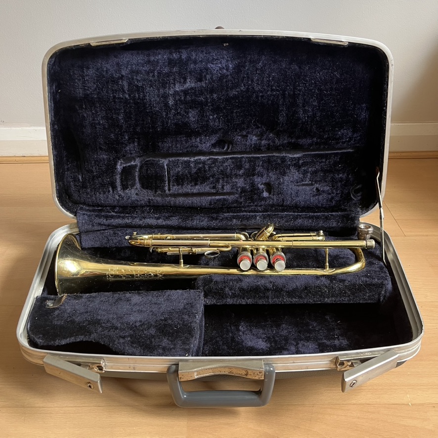 1968 Conn Director Trumpet Shooting Stars USA Original Case Olds 7c mouthpiece
