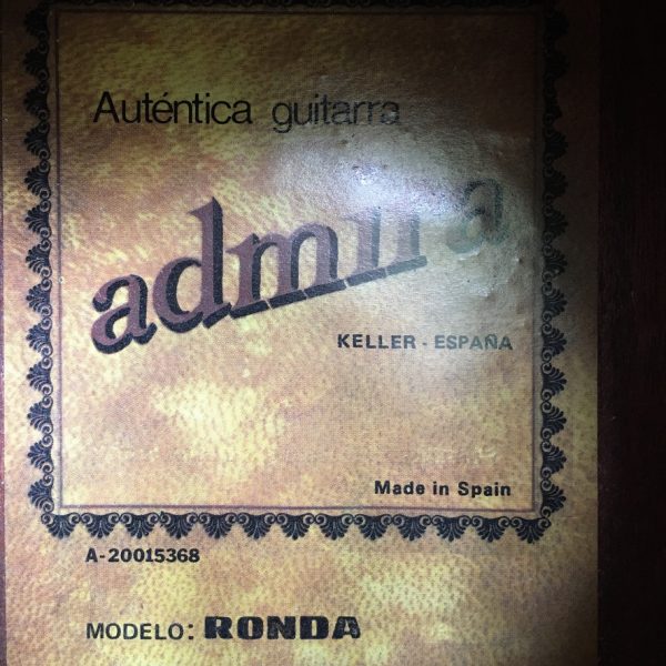 Admira Ronda 1980s Classical Spanish Guitar Made in Spain