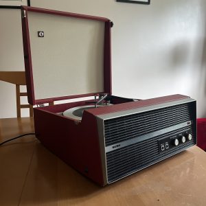 Vintage Bush RP 60 1960s Tube/Valve Record Player Red Made in Great Britain