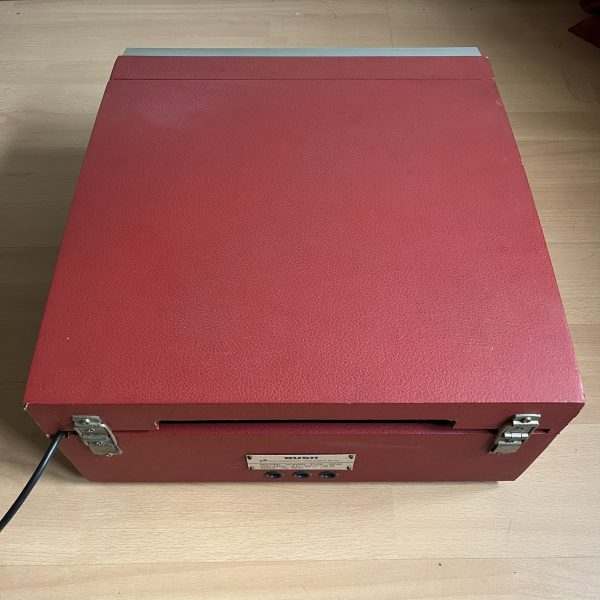Vintage Bush RP 60 1960s Tube/Valve Record Player Red Made in Great Britain