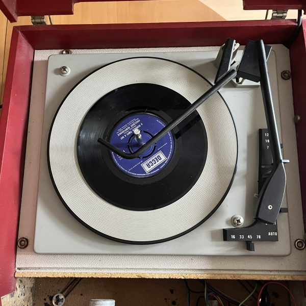 Vintage Bush RP 60 1960s Tube/Valve Record Player Red Made in Great Britain