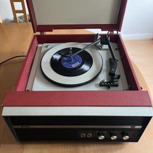 Vintage Bush RP 60 1960s Tube/Valve Record Player Red Made in Great Britain