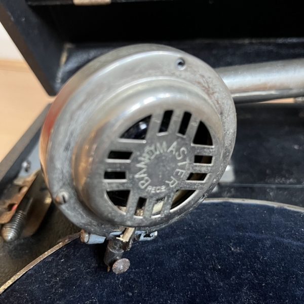 Antique 1920s Decca Crescendo Portable Wind Up Gramophone w/ BANDMASTER soundbox