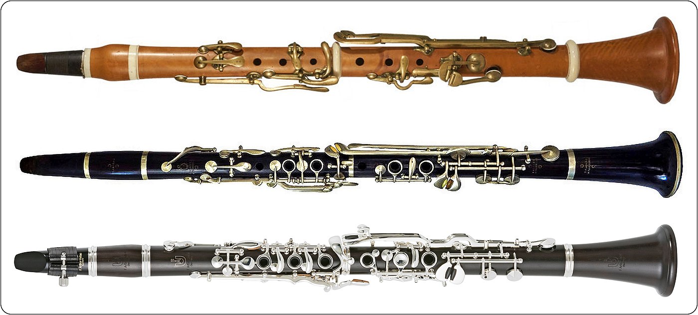 Comparison of clarinets after Iwan Müller, Eugène Albert and Oscar Oehler