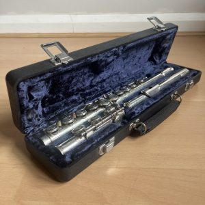 Vintage Earlham Silver Flute in Case. Engraved EARLHAM 