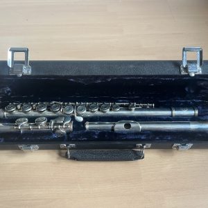 Vintage Earlham Silver Flute in Case. Engraved EARLHAM 