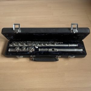 Vintage Earlham Silver Flute in Case. Engraved EARLHAM 