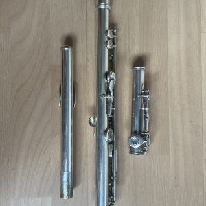 Vintage Earlham Silver Flute in Case. Engraved EARLHAM 