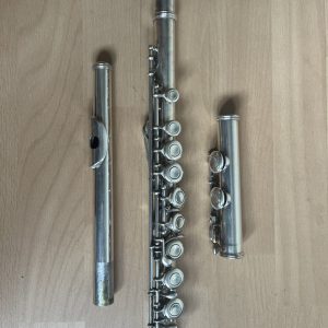 Vintage Earlham Silver Flute in Case. Engraved EARLHAM "Supervised by French Technicians"