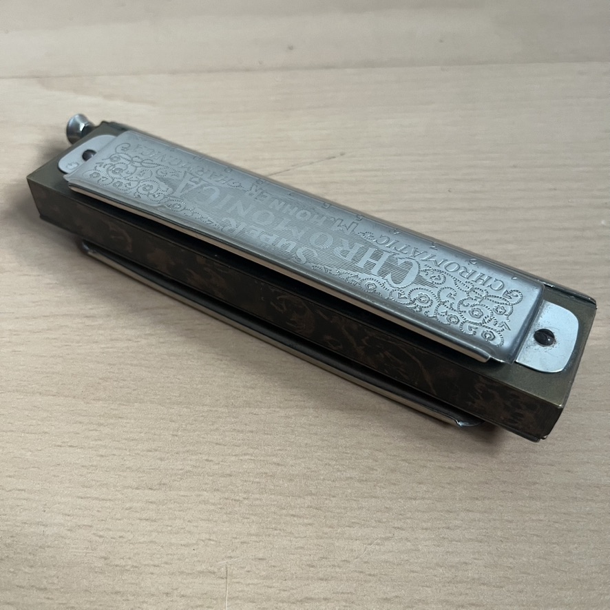 Vintage Super Chromonica M. Hohner Pre War Chromatic Harmonica Key G with Star