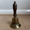 Vintage Bell Small Hand Bell Wooden Handle Brass Collectible