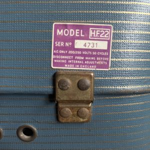 1950/60s Vintage Fidelity Portable Record Player Model HF22