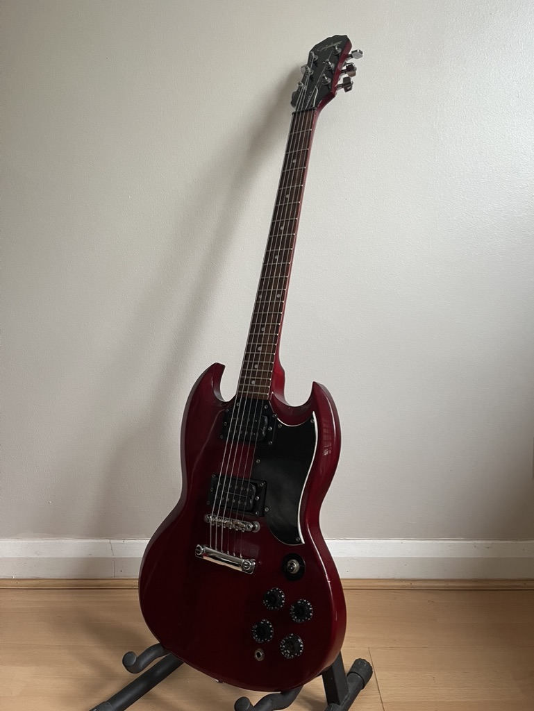 1995 Epiphone SG Electric Guitar Wine Red Made In Korea Samick