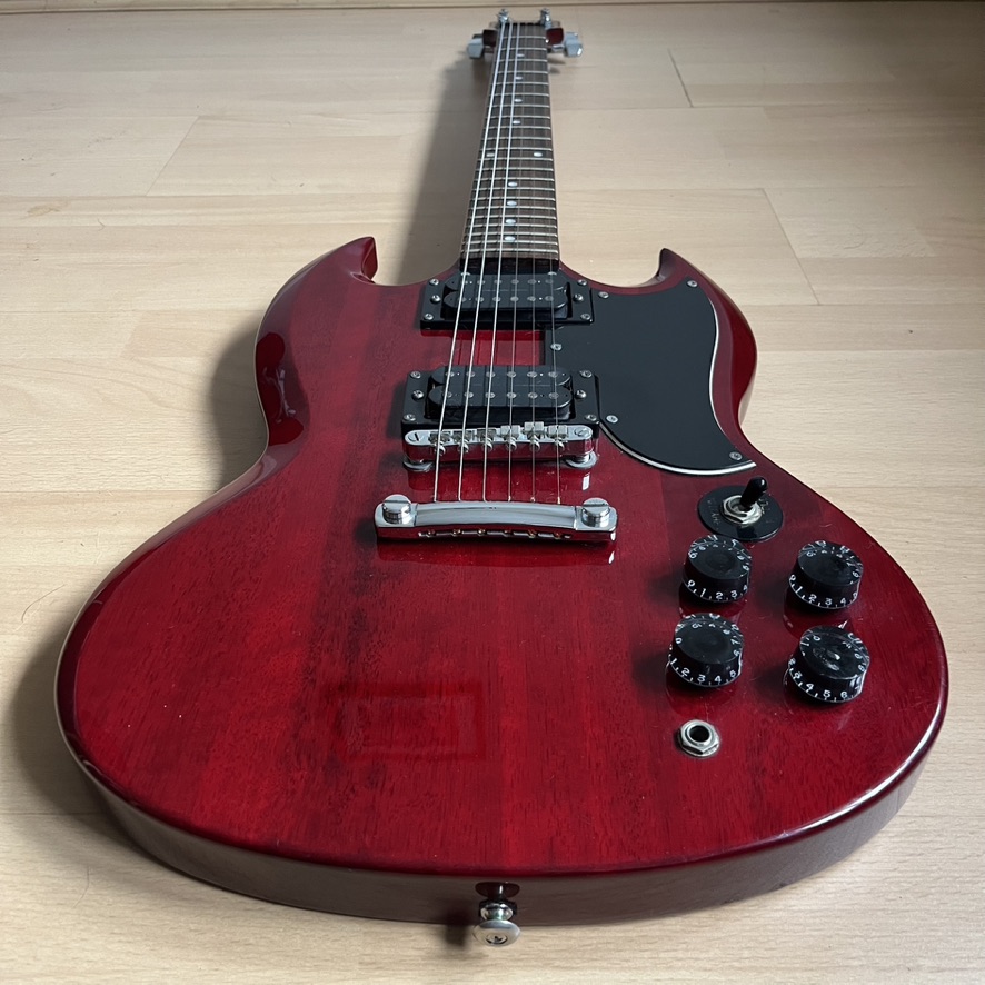 1995 Epiphone SG Electric Guitar Wine Red Made In Korea Samick