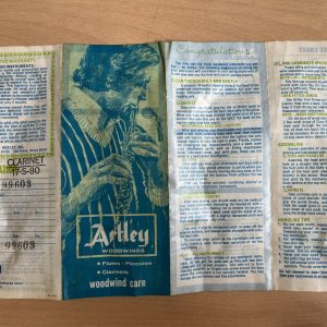 Artley 17S Clarinet Bb Student Model with Hard Case Made in USA