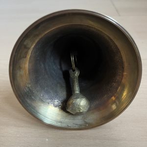 Vintage Brass Nautical Hand Bell with Roped Anchor