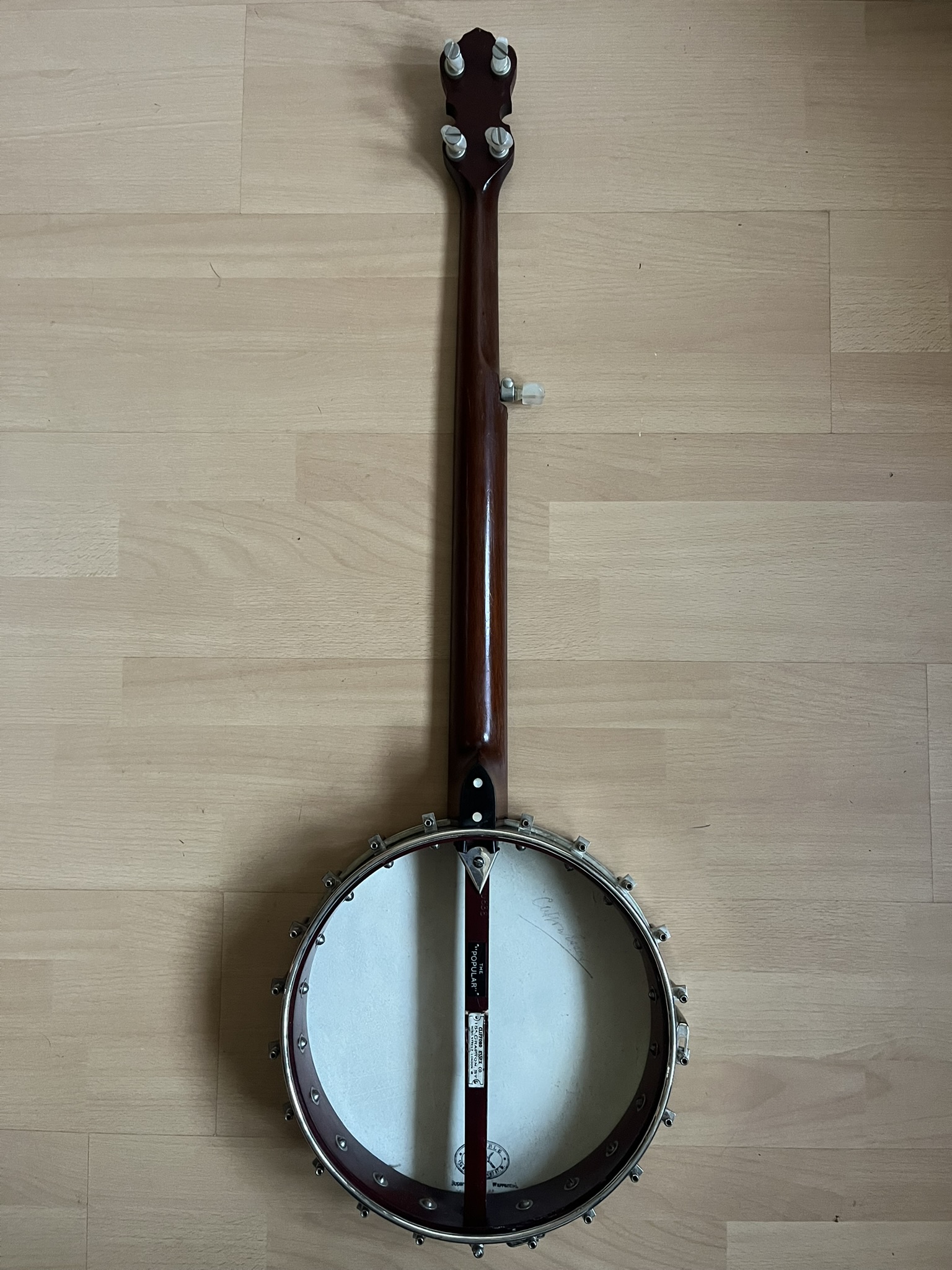Clifford Essex The Popular 5 String Open Back Banjo w/ resonator, case