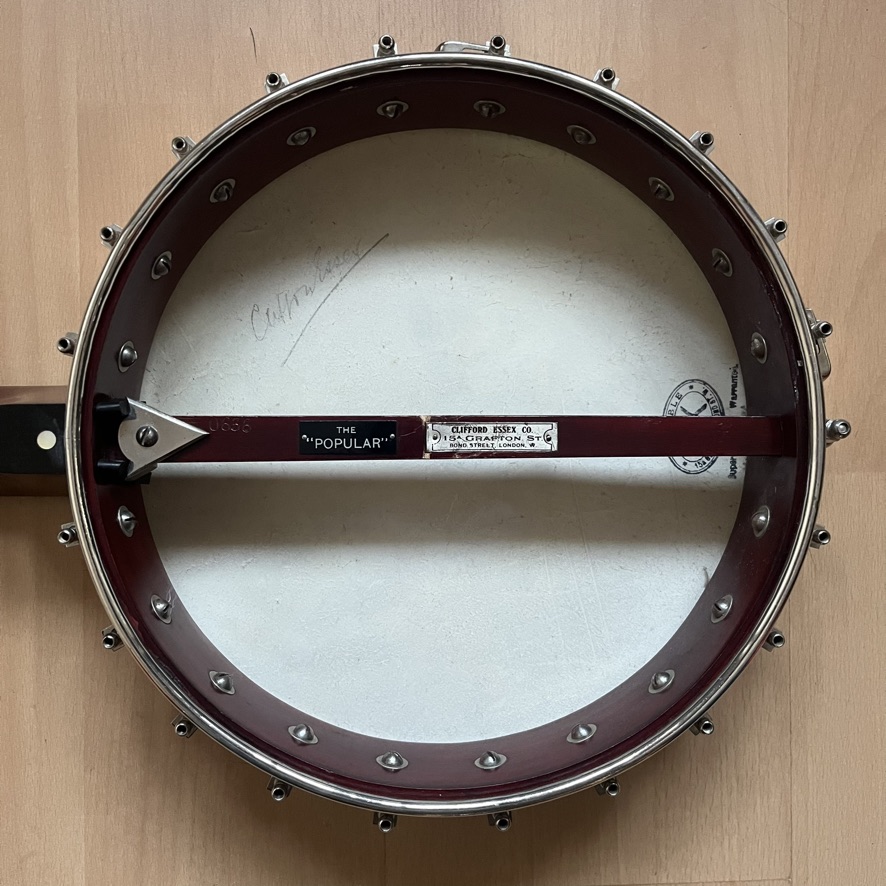 Clifford Essex The Popular 5 String Open Back Banjo w/ resonator, case