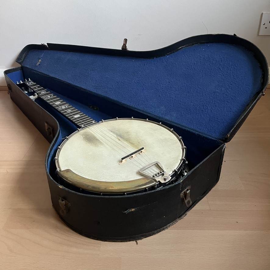 Clifford Essex The Popular 5 String Open Back Banjo w/ resonator, case