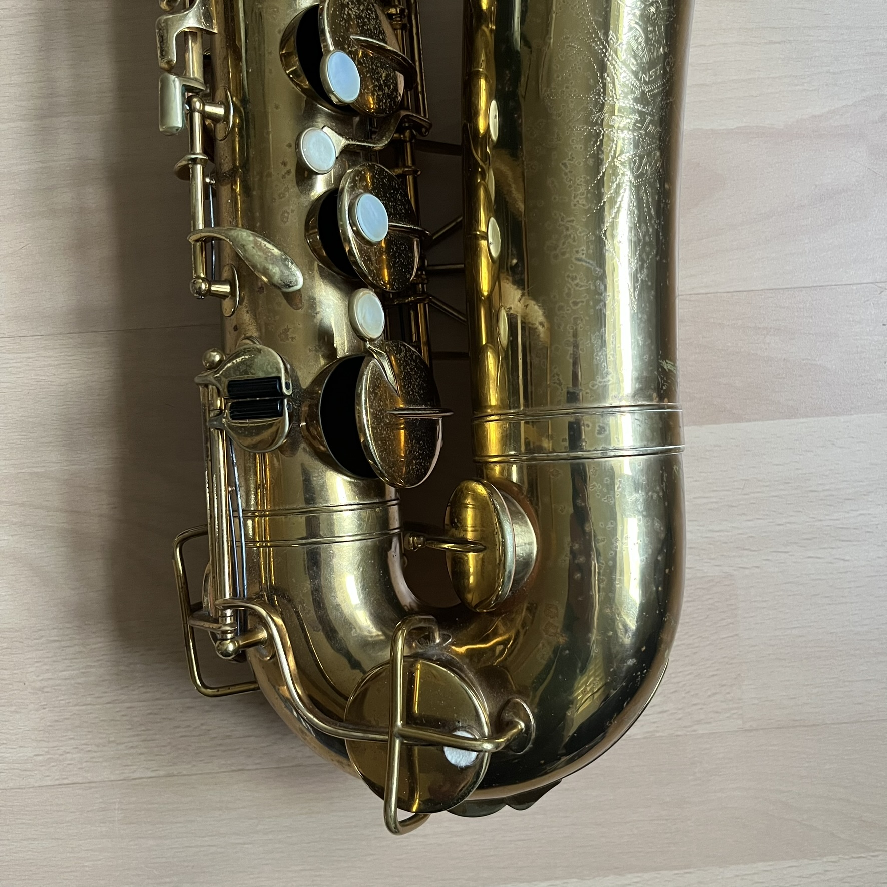 Vintage Elkhart Tenor Saxophone Band Inst Co Made in USA w/ Hard Case