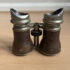 Antique Sporting Field Binoculars Opera Glasses Leather Nickel